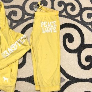 Pink by Victoria secret -yellow 2 piece outfit